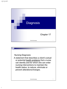 Nursing Diagnosis