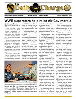 WWE Superstars Help Raise Air Cav Morale by Sgt