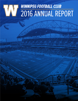 Blue Bombers 2016 Annual Report