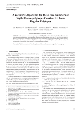 A Recursive Algorithm for the K-Face Numbers of Wythoffian-N-Polytopes Constructed from Regular Polytopes