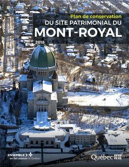 Plan De Conservation DU SITE PATRIMONIAL DU MONT-ROYAL 2018 - 2