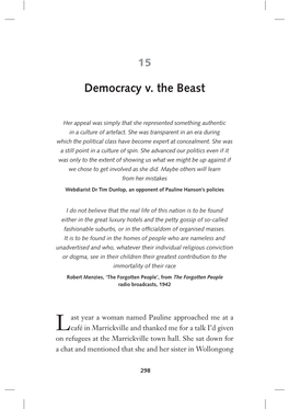 Democracy V. the Beast