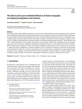 The Direct and Ocean-Mediated Influence of Asian Orography On