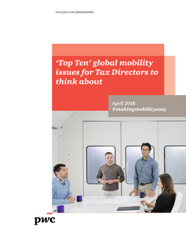 'Top Ten' Global Mobility Issues for Tax Directors to Think About