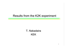 Results from the K2K Experiment