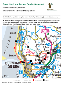 Brent Knoll & Berrow Sands 11.7 Miles Grade