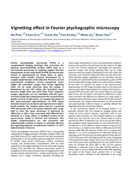 Vignetting Effect in Fourier Ptychographic Microscopy