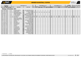 Midweek Basketball Coupon 02/11/2019 08:28 1 / 1