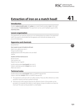 Extraction of Iron on a Match Head!