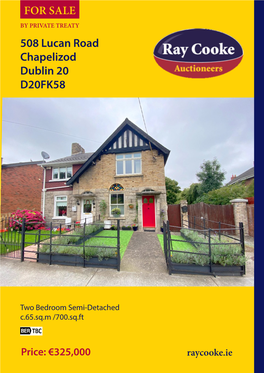 508 Lucan Road Chapelizod Dublin 20 D20FK58 for SALE