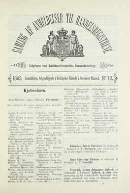 11893. Anmeldelser, Bekjendtgjorte I Berlingske Tidende I December Maaned. N° 12