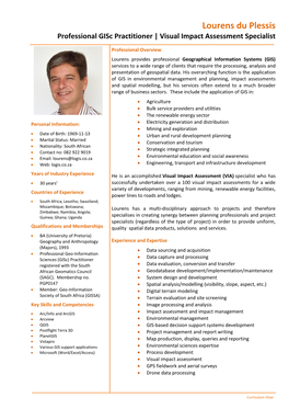 Lourens Du Plessis CV