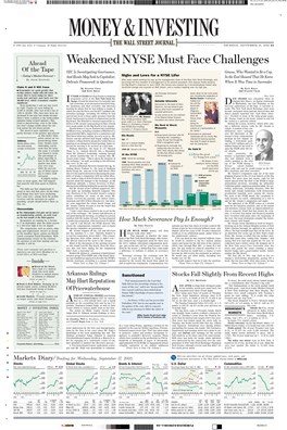 Weakened NYSE Must Face Challenges