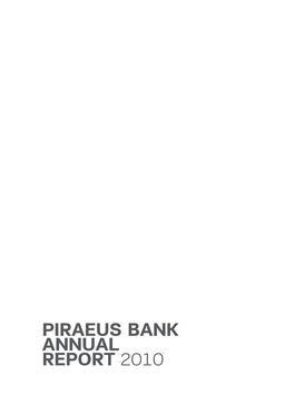 Piraeus Bank Annual Report 2010