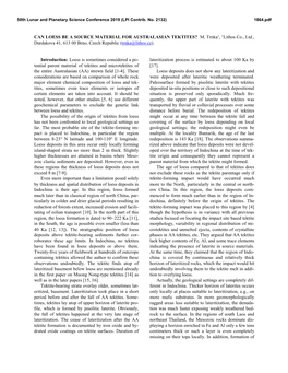 Can Loess Be a Source Material for Australasian Tektites? M