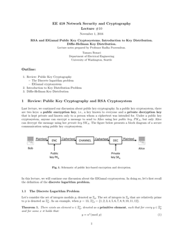 Public Key Cryptography and RSA Cryptosystem