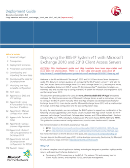 Deploying the BIG-IP System V11 with Microsoft Exchange 2010 and 2013