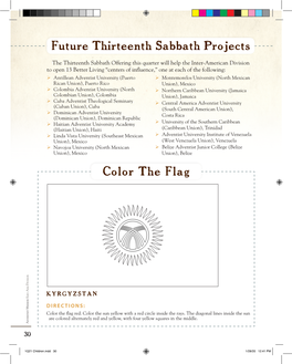Future Thirteenth Sabbath Projects Color the Flag