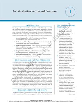 CHAPTER 1 an Introduction to Criminal Procedure 3