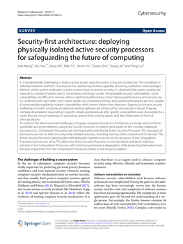 Deploying Physically Isolated Active Security Processors