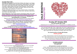 Benefice Newsletter – 25 October 2020