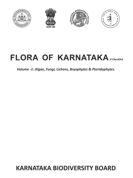 FLORA of KARNATAKA a Checklist