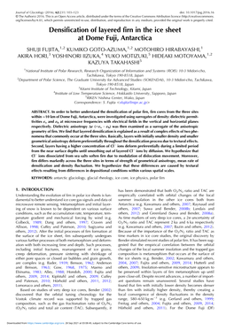 Densification of Layered Firn in the Ice Sheet at Dome Fuji, Antarctica