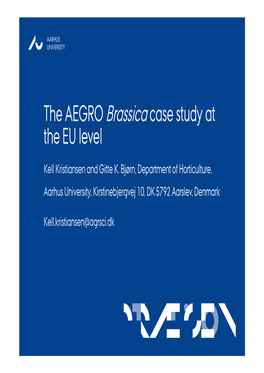 AEGRO Brassica Case Study