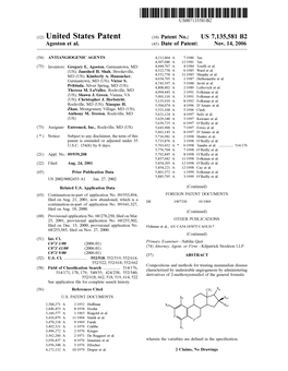 (12) United States Patent (10) Patent No.: US 7,135,581 B2 Agoston Et Al
