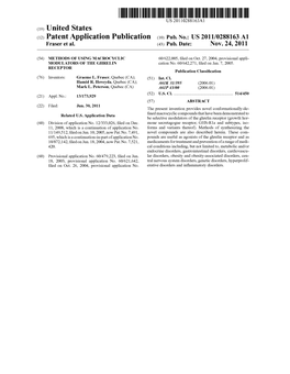 (12) Patent Application Publication (10) Pub. No.: US 2011/0288163 A1 Fraser Et Al