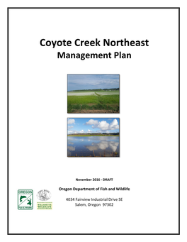 Coyote Creek Northeast Management Plan