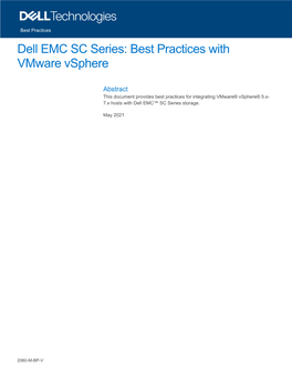 Dell EMC SC Series Best Practices with Vmware Vsphere 5.X–6.X