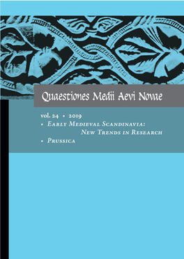 Vol. 24 2019 EARLY MEDIEVAL SCANDINAVIA