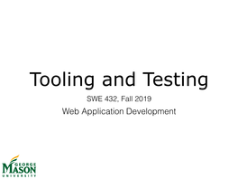 Javascript Tools and Testing