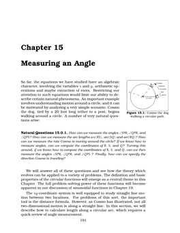 Chapter 15 Measuring an Angle