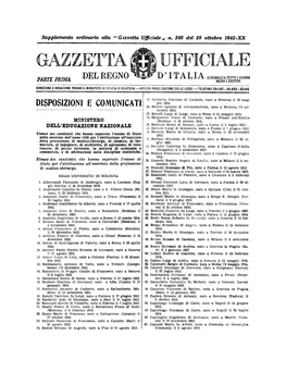 Gazzetta Ufficiale Del Regno D'italia N. 248 Del 20 Ottobre 1942