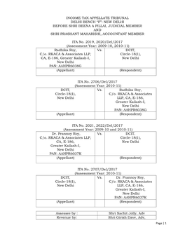 New Delhi Before Shri Beena a Pillai, Judicial Member and Shri Prashant Maharishi, Accountant Member