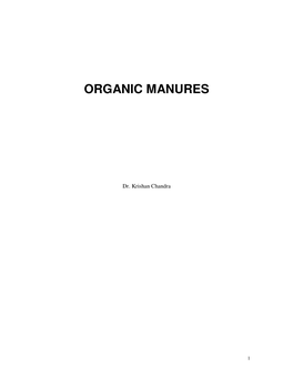 Organic Manures