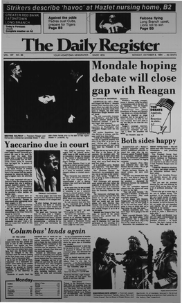 Mondale Hoping Debate Will Close Gap with Reagan by DONALD M