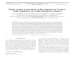 Study of the Ecosystem of the Lagoon of Venice, with Emphasis on Anthropogenic Impact