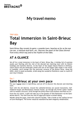 Total Immersion in Saint-Brieuc Bay