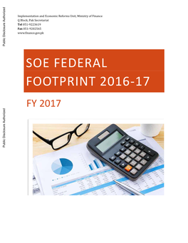 SOE FEDERAL FOOTPRINT 2016-17 Public Disclosure Authorized FY 2017 Public Disclosure Authorized