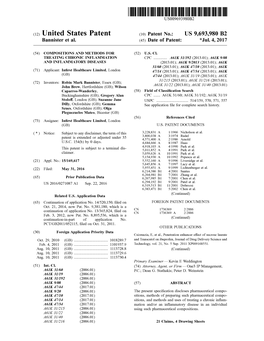 (12) United States Patent (10) Patent No.: US 9,693,980 B2 Bannister Et Al