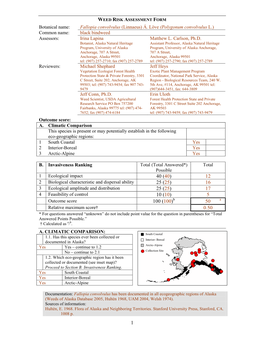 Plant Invasiveness Assessment System For