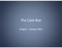 The Cold War