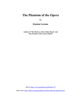 The Phantom of the Opera