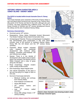 Historic Urban Character Area 2: Osney Island - Oseney Abbey