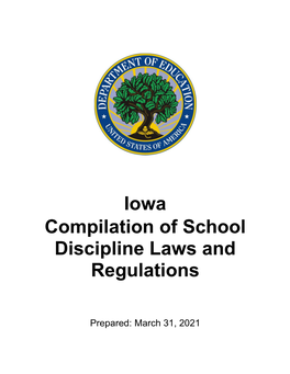 Iowa Compilation of School Discipline Laws and Regulations