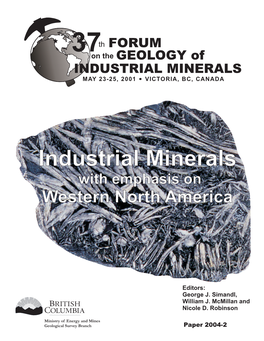 Industrial Minerals Industrial Minerals