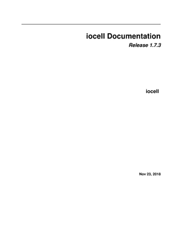 Iocell Documentation Release 1.7.3